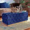 Baxton Studio Corrine Glam and Luxe Navy Blue Velvet Fabric and Gold PU Leather Ottoman 175-11244-Zoro - alternate 6